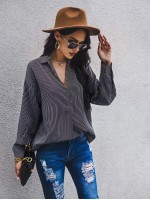 Striped Drop Shoulder Blouse