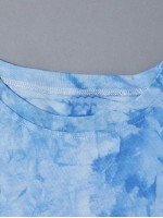 Tie Dye Tropical Print Tee