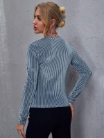 Ribbed Velvet Top