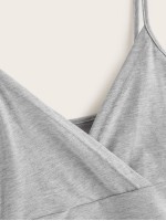 Surplice Front Crop Cami Top