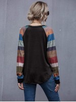 Colour-block Raglan Sleeve Tee