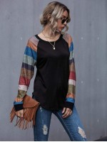 Colour-block Raglan Sleeve Tee