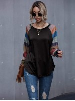 Colour-block Raglan Sleeve Tee