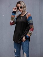 Colour-block Raglan Sleeve Tee