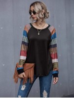 Colour-block Raglan Sleeve Tee