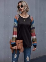 Colour-block Raglan Sleeve Tee