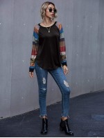 Colour-block Raglan Sleeve Tee