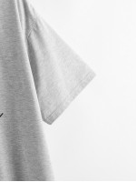 Drop Shoulder Letter Graphic Longline Tee