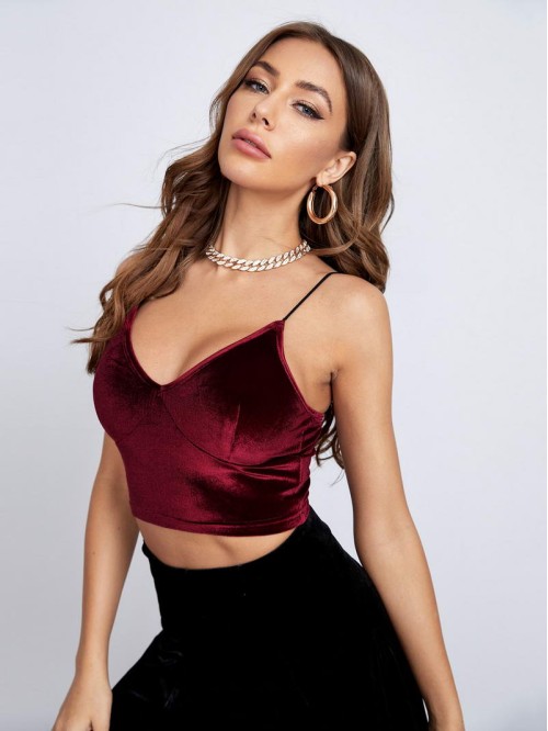 Velvet Bustier Cami Top