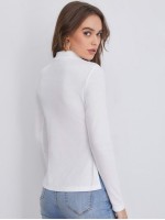 Mock-Neck Split Side Top