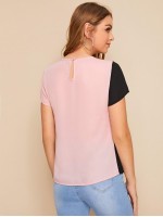 Cut-and-Sew Sequin Panel Top