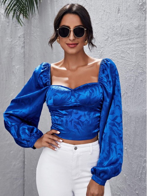 Sweetheart Neck Satin Top