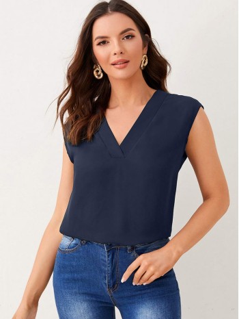 V-Neck Solid Top