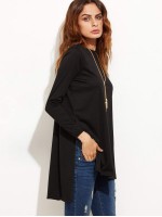 Slit Side High Low T-shirt