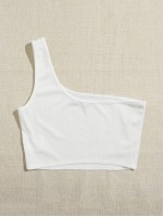 One Shoulder Crop Top