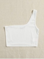 One Shoulder Crop Top