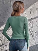 Rib-knit Solid Top