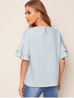 Layered Flare Sleeve Top