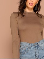 Mock-neck Slim Fitting Tee