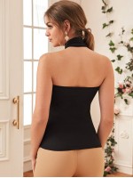 Criss Cross Open Back Halter Top