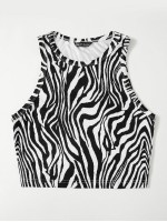 Zebra Striped Tank Top