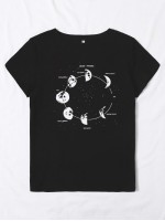 Moon & Letter Graphic Tee