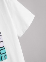 Slogan & Figure Graphic Tee