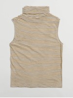 Funnel Neck Striped Tank Top