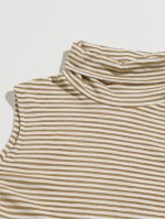 Funnel Neck Striped Tank Top