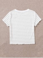 Lettuce Trim Striped Tee