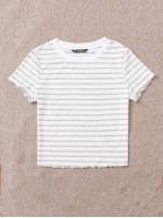 Lettuce Trim Striped Tee