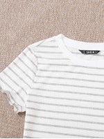 Lettuce Trim Striped Tee