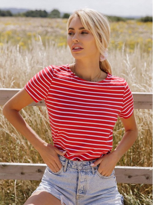 Striped Print Tee