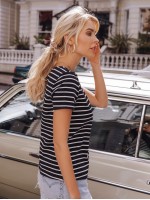 Striped Print Tee