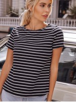 Striped Print Tee