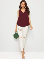 V-neck Flowy Top