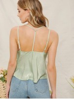 Satin Cowl Neck Cami Top