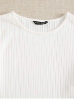 Lettuce Edge Rib-knit Tee