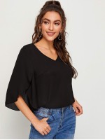 Split Sleeve Solid Top