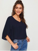 Solid Petal Sleeve Top