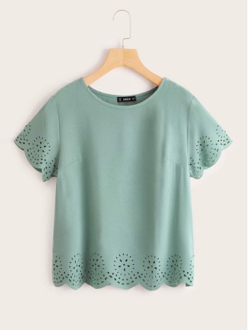 Solid Laser Cut Scalloped Top