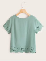 Solid Laser Cut Scalloped Top