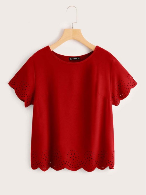 Solid Laser Cut Scalloped Top