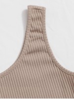 Ribbed One-Shoulder Crop Top