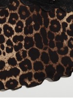 Contrast Lace Leopard Print Cami Top