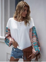 Contrast Patchwork Drop Shoulder Tee