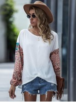 Contrast Patchwork Drop Shoulder Tee