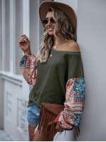 Contrast Patchwork Drop Shoulder Tee