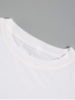 Drawstring Ruched Solid Crop Tee