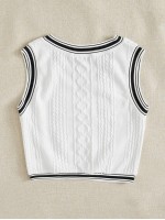 Striped Trim Knit Tank Top